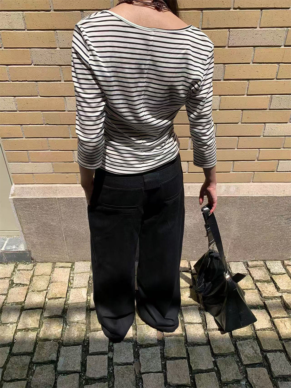 Loose Draped Wide-Leg Pants